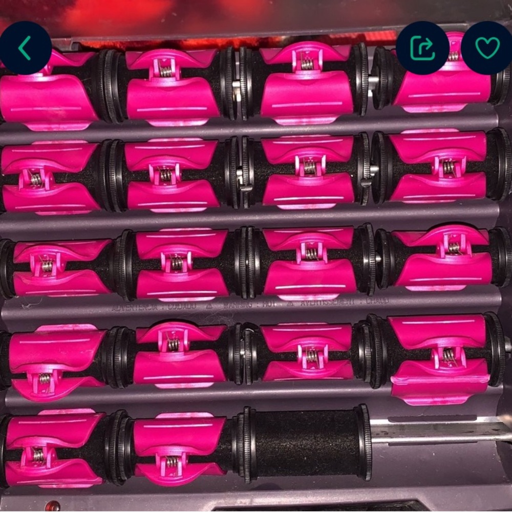 Pink Hair Rollers Set